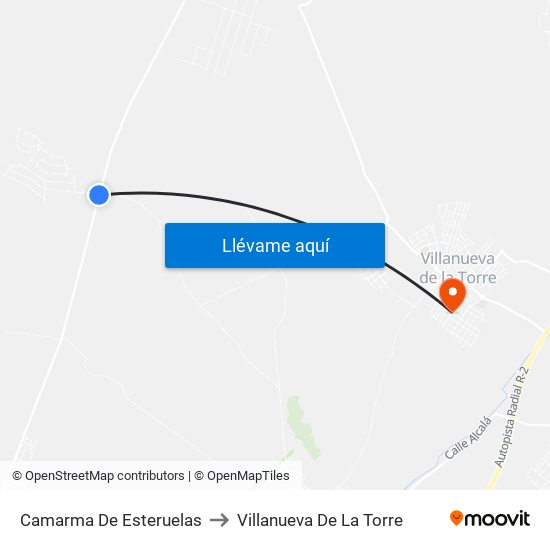 Camarma De Esteruelas to Villanueva De La Torre map