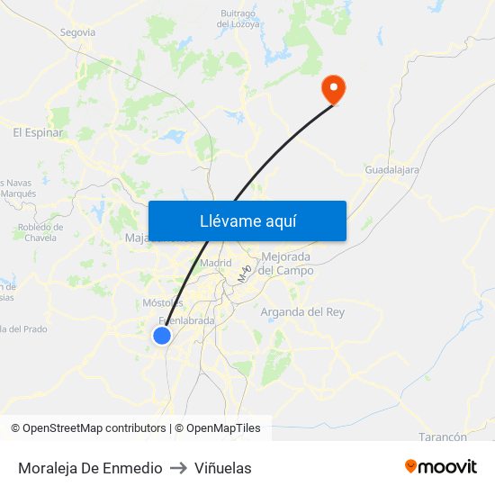 Moraleja De Enmedio to Viñuelas map