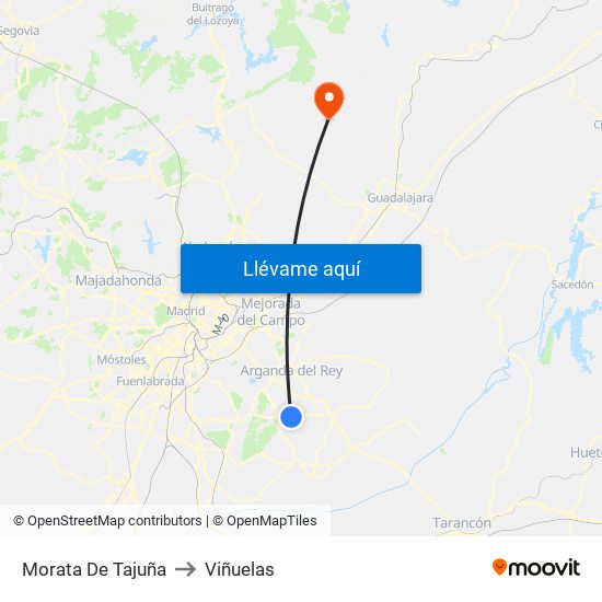 Morata De Tajuña to Viñuelas map