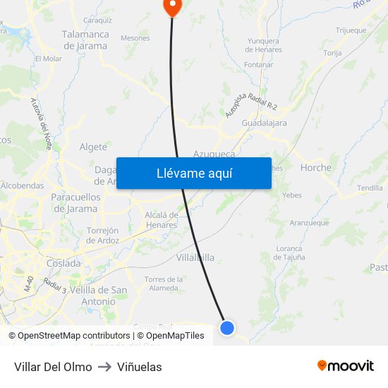 Villar Del Olmo to Viñuelas map