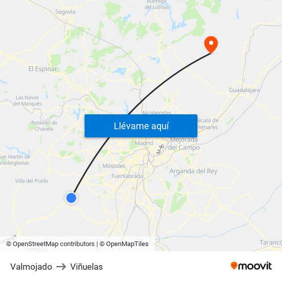 Valmojado to Viñuelas map