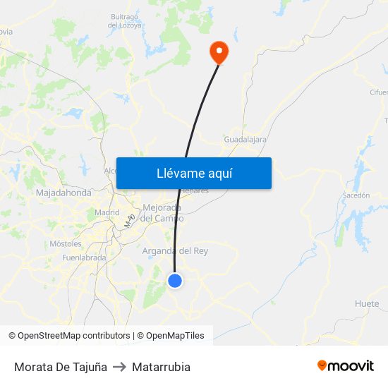 Morata De Tajuña to Matarrubia map