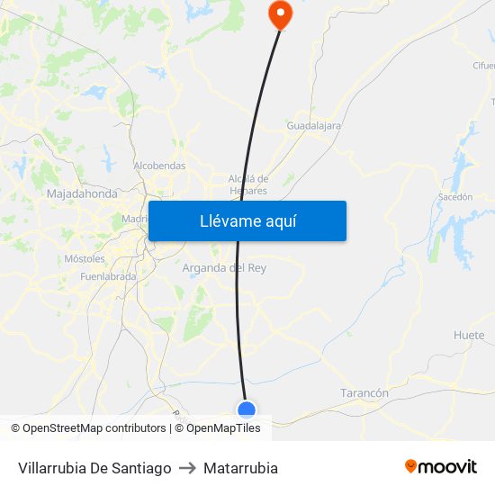 Villarrubia De Santiago to Matarrubia map