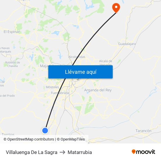 Villaluenga De La Sagra to Matarrubia map