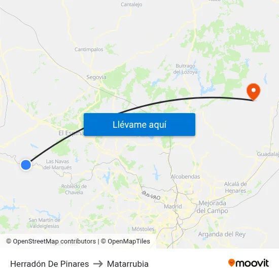 Herradón De Pinares to Matarrubia map