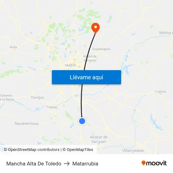 Mancha Alta De Toledo to Matarrubia map
