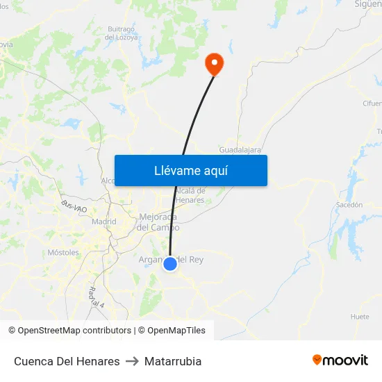 Cuenca Del Henares to Matarrubia map