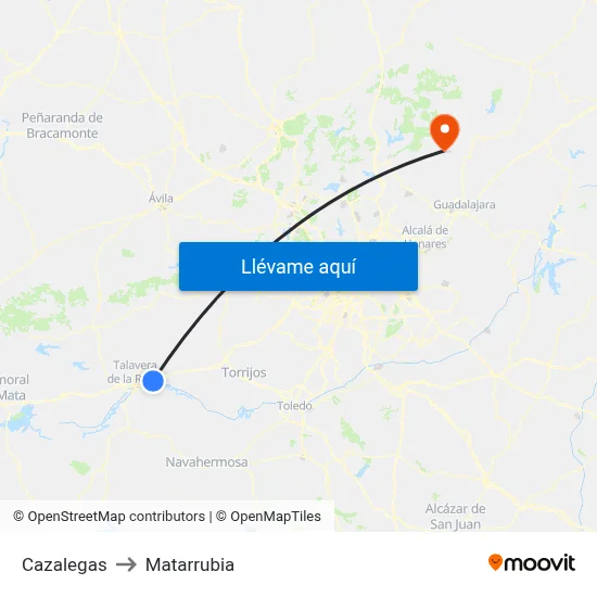 Cazalegas to Matarrubia map