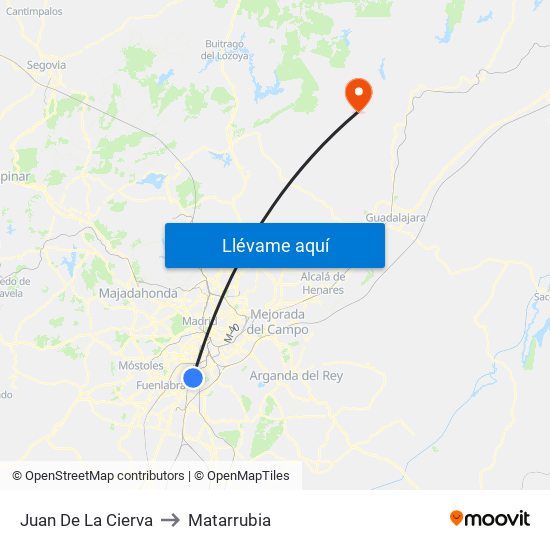 Juan De La Cierva to Matarrubia map
