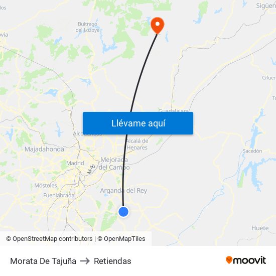 Morata De Tajuña to Retiendas map