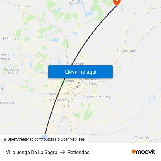 Villaluenga De La Sagra to Retiendas map