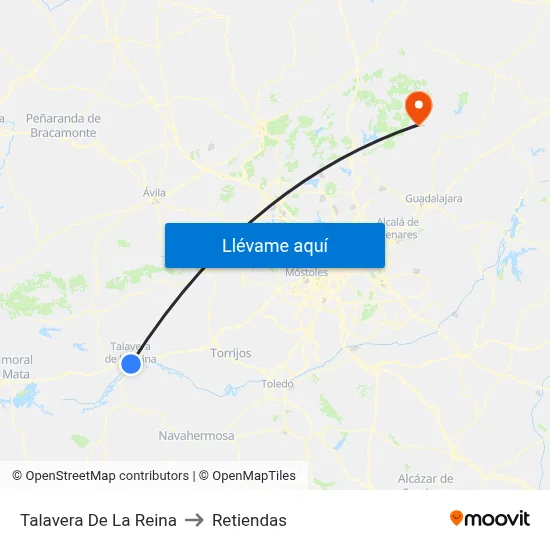 Talavera De La Reina to Retiendas map