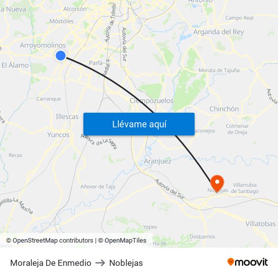 Moraleja De Enmedio to Noblejas map
