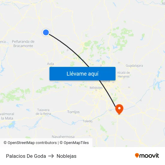 Palacios De Goda to Noblejas map