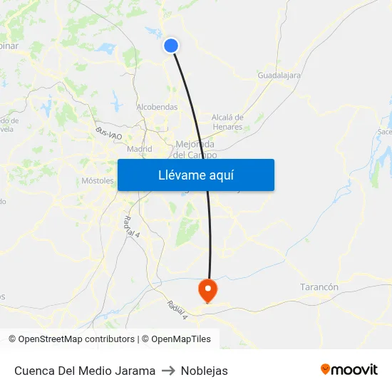Cuenca Del Medio Jarama to Noblejas map