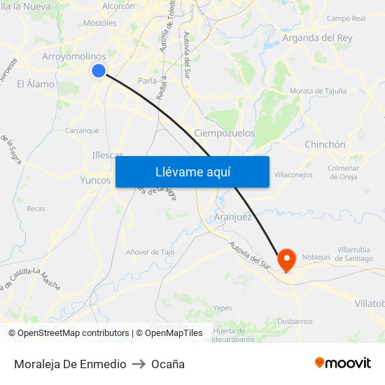 Moraleja De Enmedio to Ocaña map