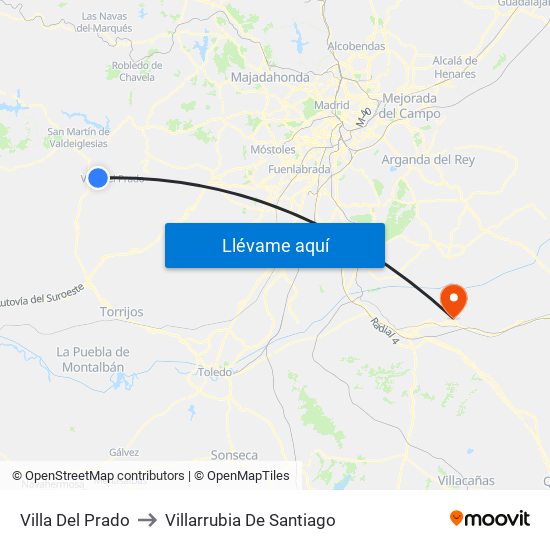 Villa Del Prado to Villarrubia De Santiago map