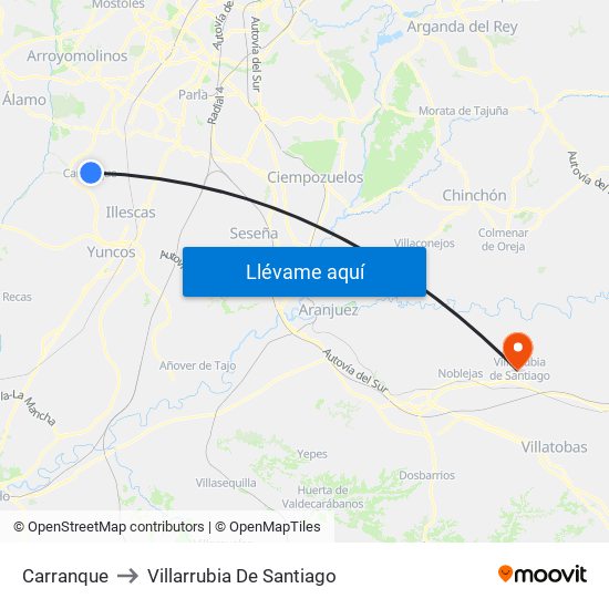 Carranque to Villarrubia De Santiago map