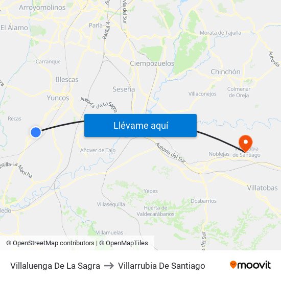 Villaluenga De La Sagra to Villarrubia De Santiago map