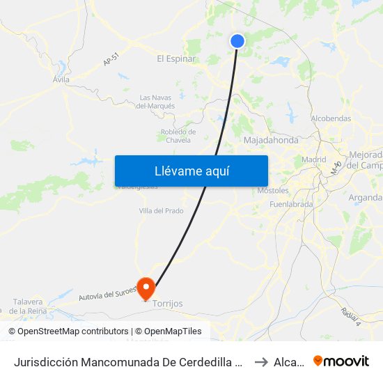 Jurisdicción Mancomunada De Cerdedilla Y Navacerrada to Alcabón map