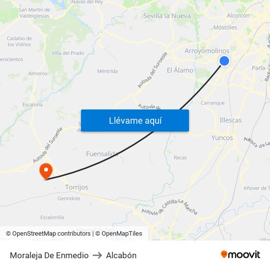 Moraleja De Enmedio to Alcabón map