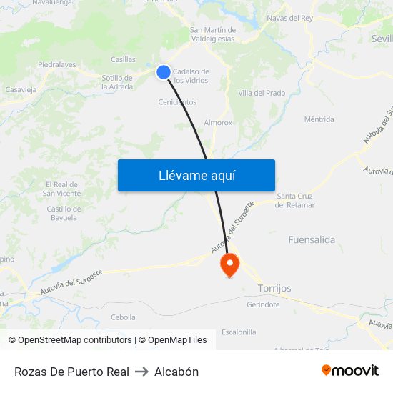 Rozas De Puerto Real to Alcabón map