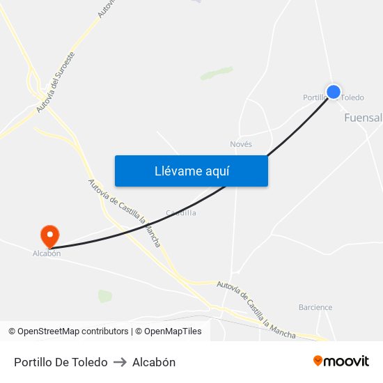 Portillo De Toledo to Alcabón map