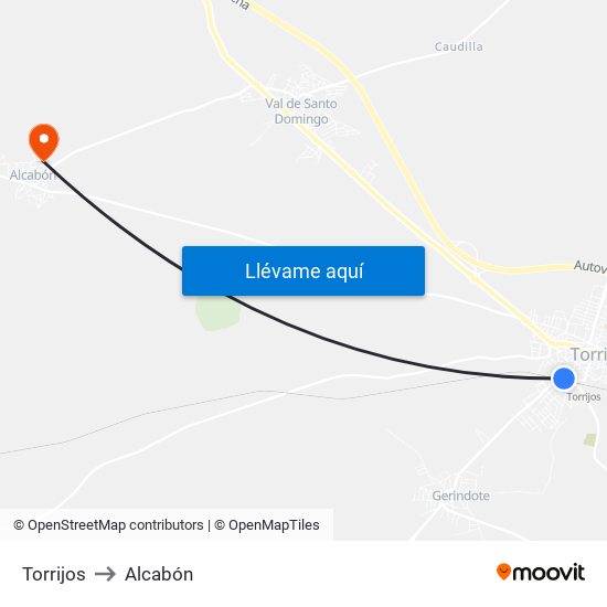 Torrijos to Alcabón map