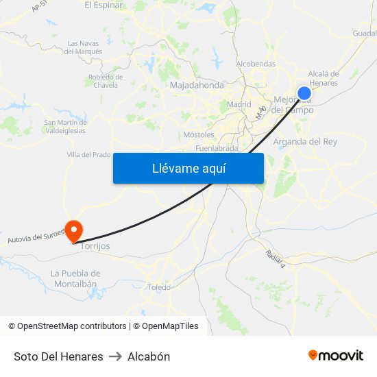 Soto Del Henares to Alcabón map