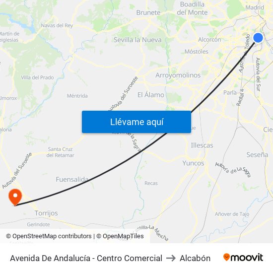 Avenida De Andalucía - Centro Comercial to Alcabón map