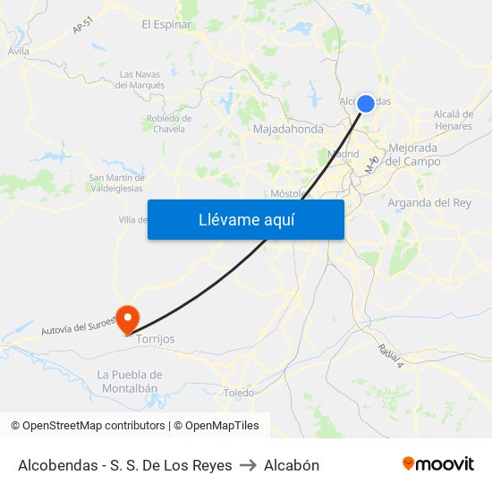 Alcobendas - S. S. De Los Reyes to Alcabón map