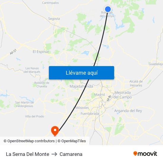 La Serna Del Monte to Camarena map