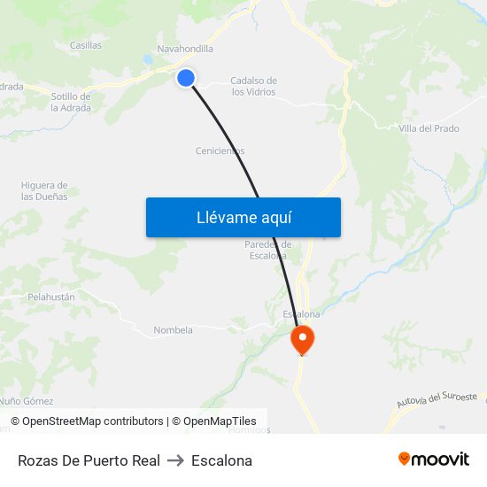 Rozas De Puerto Real to Escalona map