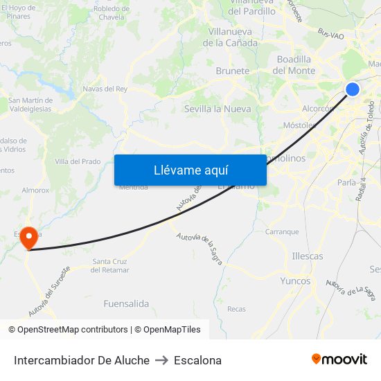 Intercambiador De Aluche to Escalona map