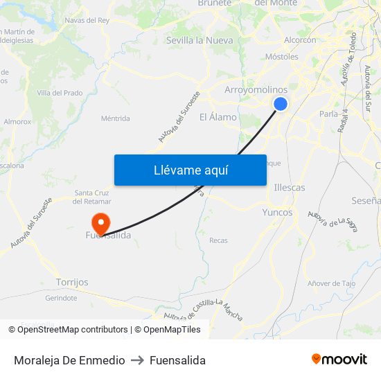 Moraleja De Enmedio to Fuensalida map