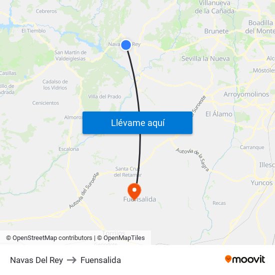 Navas Del Rey to Fuensalida map