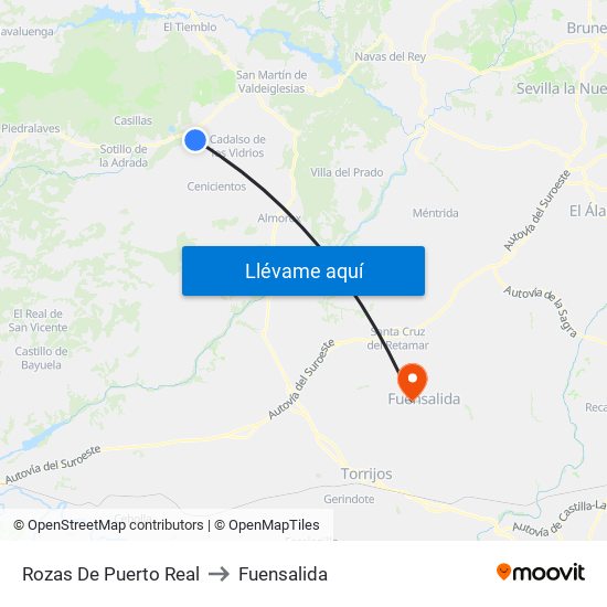 Rozas De Puerto Real to Fuensalida map
