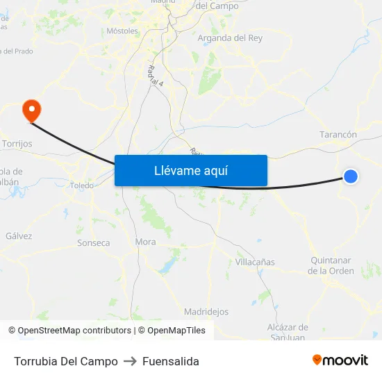 Torrubia Del Campo to Fuensalida map