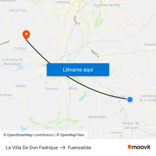 La Villa De Don Fadrique to Fuensalida map