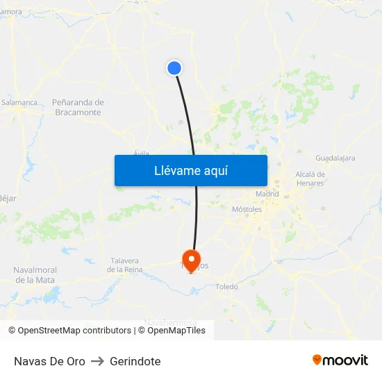 Navas De Oro to Gerindote map