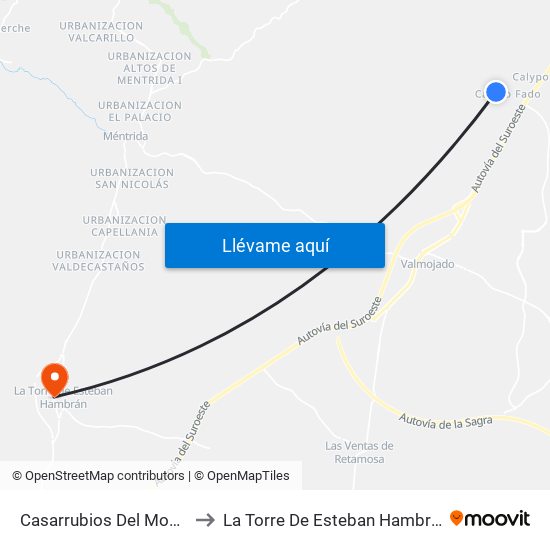 Casarrubios Del Monte to La Torre De Esteban Hambrán map