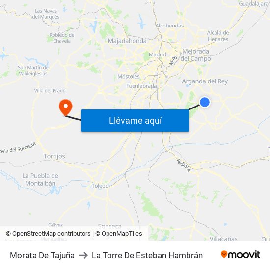 Morata De Tajuña to La Torre De Esteban Hambrán map