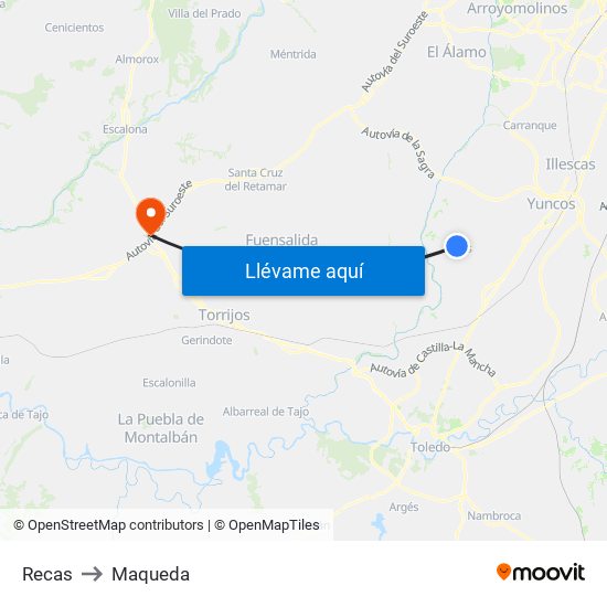 Recas to Maqueda map
