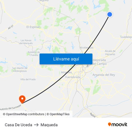 Casa De Uceda to Maqueda map