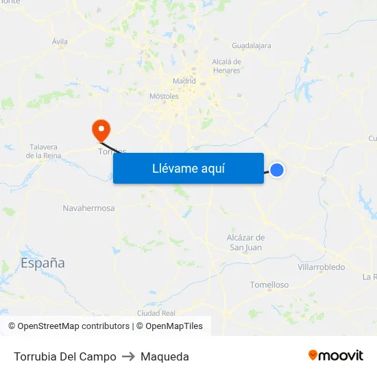 Torrubia Del Campo to Maqueda map