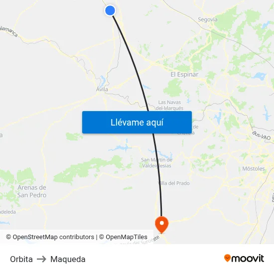 Orbita to Maqueda map