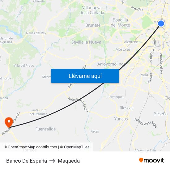 Banco De España to Maqueda map