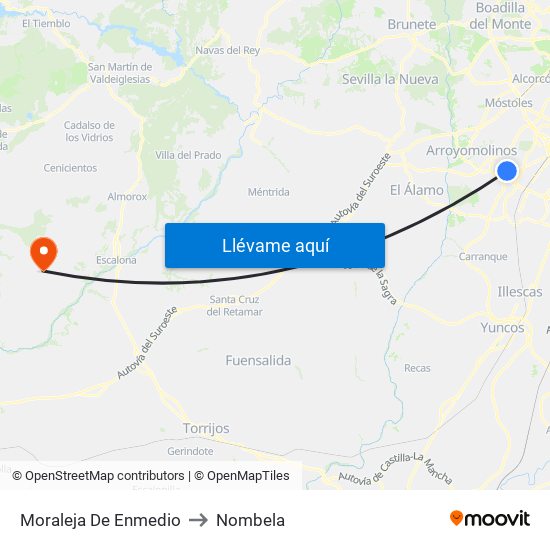 Moraleja De Enmedio to Nombela map