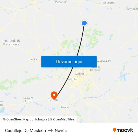 Castillejo De Mesleón to Novés map