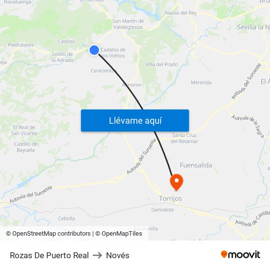 Rozas De Puerto Real to Novés map